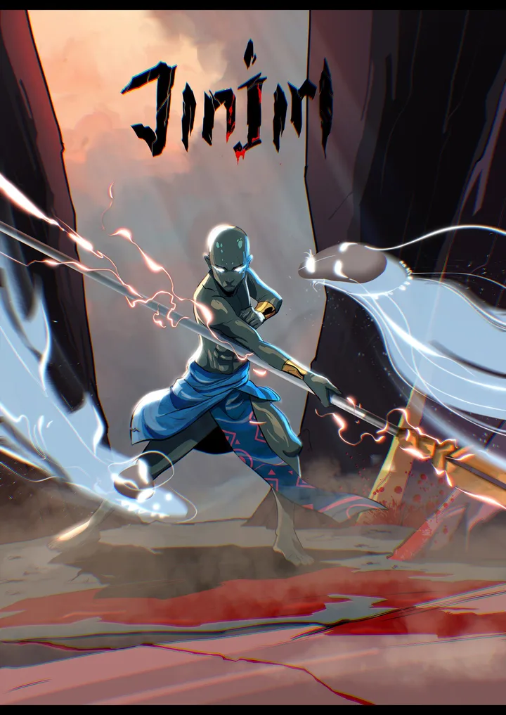 Jinjiri cover art — Small but mighty — a young warrior turns grief into an unstoppable force.